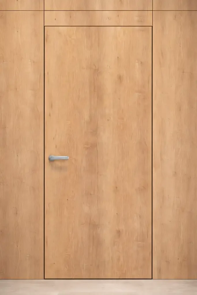 Invisible door finished with natural veneer 2